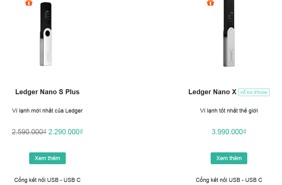 giá bán Ledger Nano tại Ledger VN